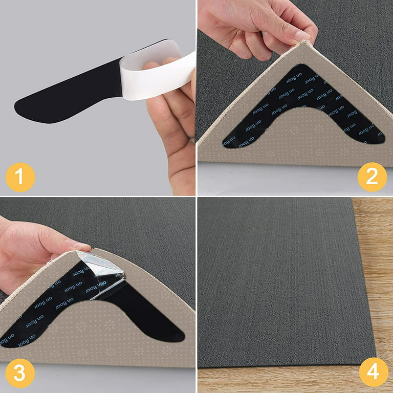 Rug Gripper, 10 PCS Non Slip Rug Pad for Hardwood Floors and Tile