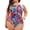 Hot Pink, variant on Plus Size Swimsuit for Women - One-Piece Printed Plus Size Swimwear Soft Stretchy Flattering - Womens Swimsuits for Beach Summer Vacation,Blue 3XL