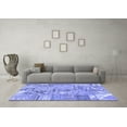 thumbnail image 3 of Ahgly Company Machine Washable Indoor Rectangle Patchwork Blue Transitional Area Rugs, 8' x 10', 3 of 4