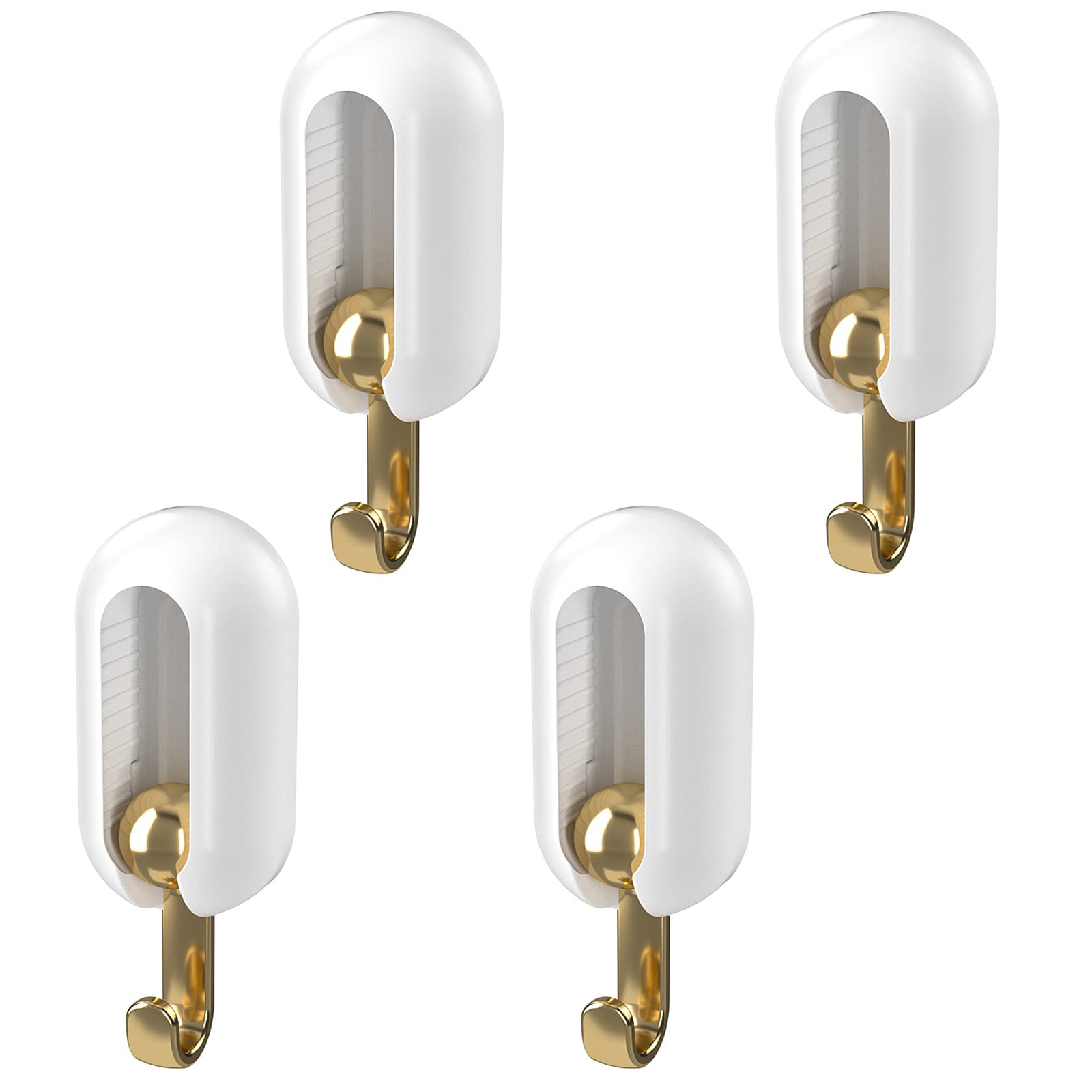 4Piece Swivel Wall Hooks, HeavyDuty SelfAdhesive Hooks for Hanging