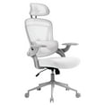 thumbnail image 3 of Nouhaus Ergo Fit High Back Ergonomic Mesh Office Chair with Adjustable Lumbar Support for Home Office & Study Room, White, 3 of 6