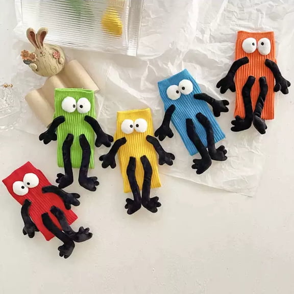 YOTQUSKI Hand Socks, Funny Gifts, Couple Holding Hands Socks, Funny Doll Couple Socks, Funnys Socks For Women Men, Cozy Socks Suitable for Gifting