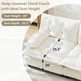 thumbnail image 6 of MIKIBAMA 77" Beige Loveseat Chenille Modular Sectional Sofa Cloud Design Button Seat Cushions Solid Wood Frame for Living Room,2-Seat, 6 of 10