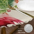 thumbnail image 4 of Christmas Flamingos Table Cloth, Round Fitted Tablecloths with Elastic Edge, Xmas Balls Tree Rustic Wipeable Waterproof Table Cover for Kitchen Wedding 36-44 Inches, 4 of 4