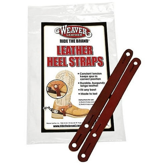 Weaver Burgundy Latigo Leather Heel Straps