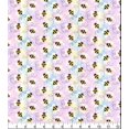 thumbnail image 2 of 44 x 36 Easter Bees with Bunny Ears on Light Purple Fabric Traditions 100% Cotton, 2 of 3