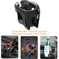 thumbnail image 1 of Portavasos para automóvil y soporte para teléfono para ventilación de aire, soporte para bebidas multifuncional 2 en 1, universal para camioneta SUV (negro/plateado), 1 of 3