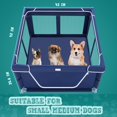 thumbnail image 4 of 42x42x25.6 Inches Puppy Playpen with Gate, Dog Playpen for Puppies or Small Dogs, Dog Fence Pet Playpen for Indoor & Outdoor, Sturdy Safety Dog Pen with Thickened Fabric, 4 of 6