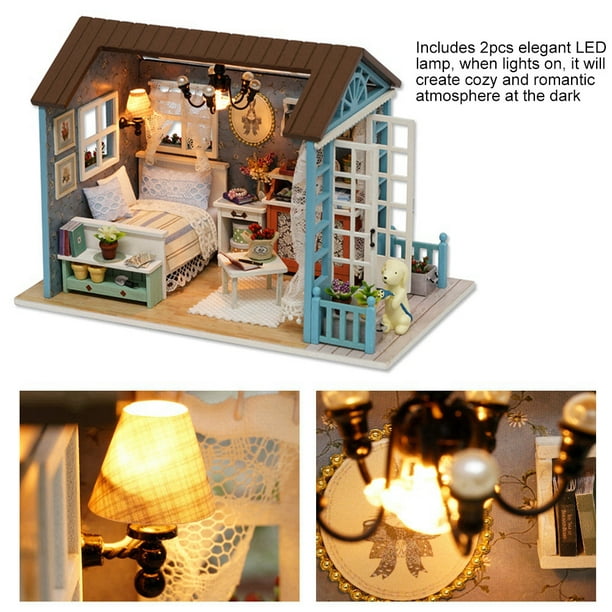 Lampe maison poupée miniature Abat-jour Blanc