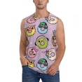 thumbnail image 2 of Goofa Cute Donuts Printed Men's Sleeveless T-Shirt - Athletic Gym Workout Tank Top for Men - Moisture-Wicking, UPF 30+ Quick-Dry Muscle Tee-Small, 2 of 8