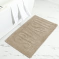 thumbnail image 3 of Modern Threads 2 Pack 100% Cotton Bath Mat, 17" x 24" & 21" x 34", "SPLASH", Khaki, 3 of 3