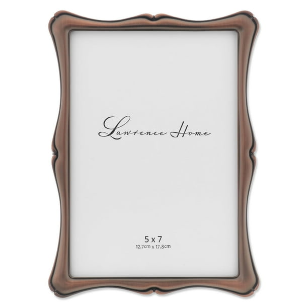 Marco de fotos Lawrence Frames Romance, bronce frotado con aceite, 5 x 7 pulgadas