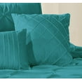 thumbnail image 4 of Unique Home 8 Piece LUCILLA Patchwork Clearance Comforter Set- Queen Size Teal Color, 4 of 5
