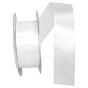 Reliant Ribbon Single Face Satin All Occasion White Polyester Ribbon, 1800" x 1.5"