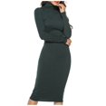 thumbnail image 5 of Womens Dress Turtleneck Ribbed Knit Long Sleeve Slim Fit Casual Fashion Party Outwear Sweater Dress, 5 of 5