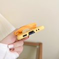 thumbnail image 4 of Cute Bear Phone Case Compatible With Samsung Galaxy Z Flip 3, Lovely Solid Color Hand Rope Strap Cover, 4 of 5