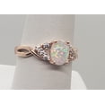 thumbnail image 2 of Size 8, White Fire Opal Topaz Rose Gold Ring, 2 of 6