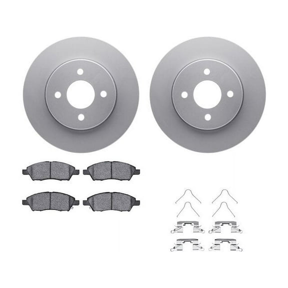 Front Brake Pad and Rotor Kit - Compatible with 2014 - 2019 Nissan Versa Note - Dynamic Friction