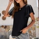 thumbnail image 5 of Camisas Para Mujer Tops Blusas Casual Moda Camiseta Recorte Túnica Volantes Manga Top Blusa Odeerbi ODB141314, 5 of 7