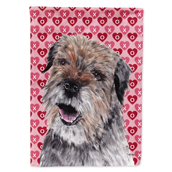Border Terrier Valentine's Love Garden Flag