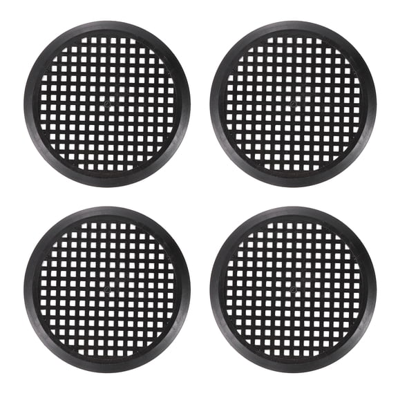Uxcell 3.1 Inch (80mm Openings) Round Air Vent Cover, 4PCS Plastic Circular Soffit Exhaust Vent Mesh Hole Ventilation Grille Cover for Bathroom Office Home Kitchen, Black
