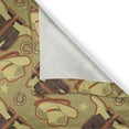 thumbnail image 6 of Ambesonne Western Valance & Curtain, Vintage Hats and Boots, 55"x36", Khaki Dark Brown Scarlet, 6 of 6