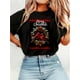 thumbnail image 1 of Camiseta navideña para mujer, talla grande (220 g), con estampado de cardenal. Manga corta informal, transpirable y cómoda. Ideal para Navidad. QHX-1123-26. Camiseta para adultos, hombres y mujeres. C, 1 of 6
