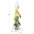 thumbnail image 3 of 3" x 12" Clear Glass Twisted Abstract Sculpture with Green Accents, by DecMode, 3 of 9