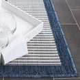 thumbnail image 5 of SAFAVIEH Beach House Wasif Bordered Indoor/Outdoor Area Rug, Blue/Ivory, 5'3" x 7'6", 5 of 16