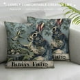 thumbnail image 3 of Nawypu  Vintage Farmhouse Bunny Throw Pillow Covers Retro Farm Rabbit Feed Home Décor Throw Pillow Case Cushion Cover (Vintage Rabbit), 3 of 5