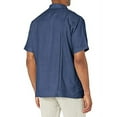thumbnail image 4 of CubAvera Chemise Guayabera en Lin pour Hommes 4 Poches, Bleu, Petit, 4 of 4