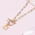 thumbnail image 3 of 304 Stainless Steel Letter Pendant Necklaces Lead Free & Nickel Free & Cadmium Free Letter D 17.52 inch(44.5cm)~18.90 inch(48cm) Letter: 12.5x10.5mm, 3 of 4