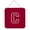 Maroon And White, variant on 6 x 6 in. Letter C Initial Monogram - Maroon and White Aluminium Metal Wall or Door Hanging Prints