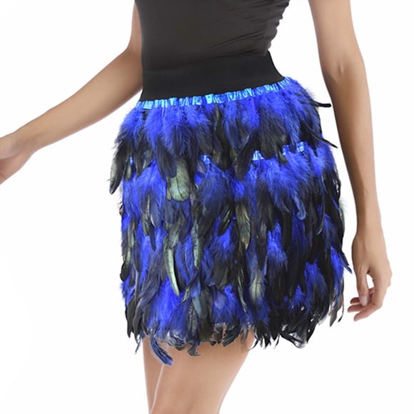 FcBaudy Skirts for Women, Midi Dresses for Women, Summer Dresses for Women Women's Stage Dress With Irregular Peacock Feathers Women Dress