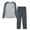 Grey Blue, variant on MoFiz Men's Bamboo Pajamas Set Long Sleeve Crew-Neck Top and Pants with Pockets Loungewear 2-Piece for Men