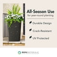 thumbnail image 3 of Tierra Verde Citadel Stucco Self Watering Square Planter, 13.5"W x 26"H, 3 of 12