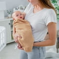 thumbnail image 4 of Comfy Cubs 2 Pack Muslin Swaddle Blankets - Receiving Blanket, Wrap for Boys & Girls (Cedar and Caramel), 4 of 5