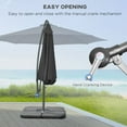 thumbnail image 4 of Outsunny 9.6ft Garden Parasol Sun Shade Banana Umbrella Cantilever Black, 4 of 10