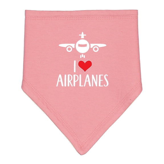 Inktastic Plane I Love Airplanes Baby Bandana Bib