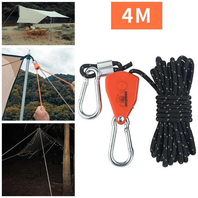 Colgador de Cuerda DYNWAVEMX Trinquete Ajustable 4mm 4m Negro