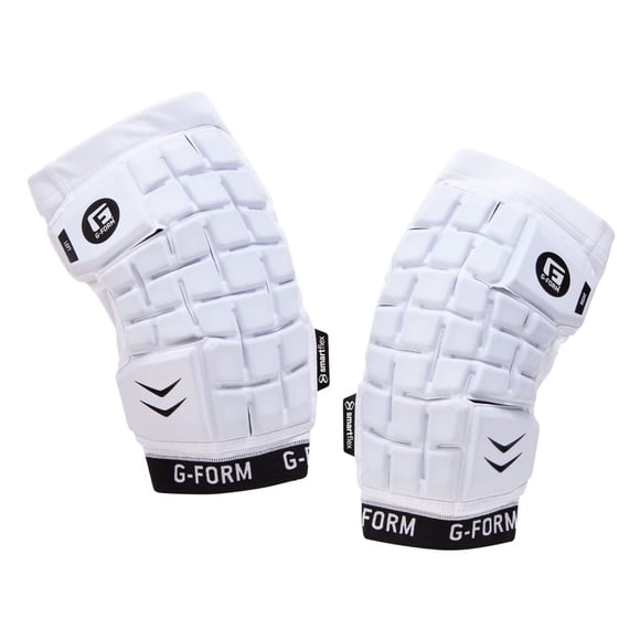 Almohadillas para brazos G-Form Unhinged Lacrosse, transpirables, blancas, para adultos, L