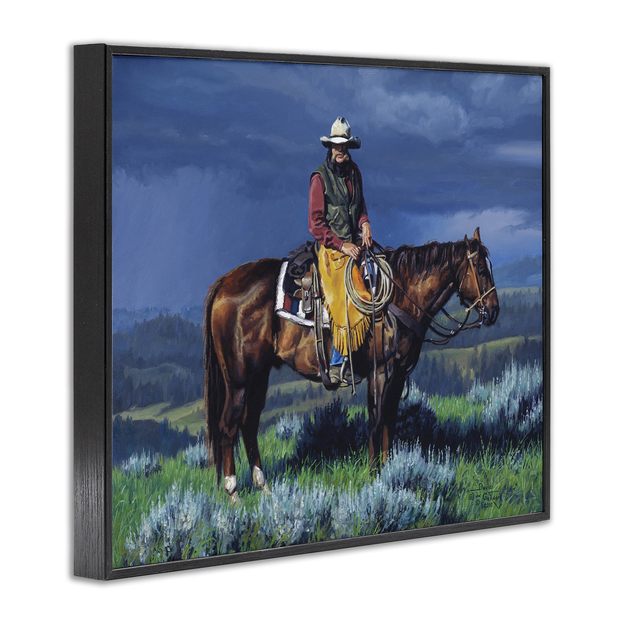 Stupell Industries Before The Storm Animals & Insects Painting Black Framed Art Print Wall Art, 20 x 16