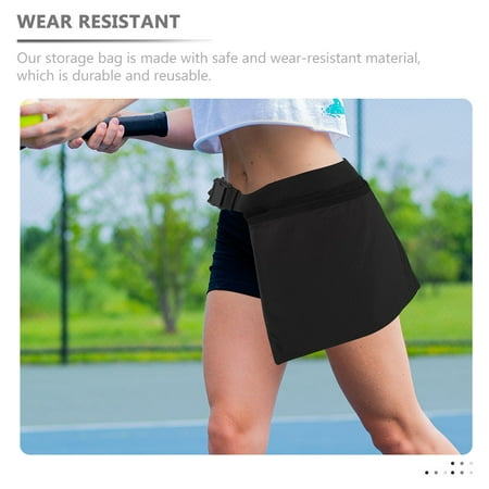 UPOUART 2Pcs Black Tennis Ball Storage Bags Mesh Bag for Tennis Ball for Outdoor Activities