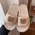 thumbnail image 1 of sandalias de ducha Sandalias de verano Slugged Bottom Evitar resbalones Dibujos animados Patrón lindo Zapatos de ducha Zapatillas de casa Albaricoque Argyle Bear Head 36-37,sandalias de ducha Ccdes NO, 1 of 1