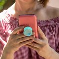 thumbnail image 3 of Spinpop Translucent Phone Grip - Aqua, 3 of 4