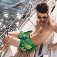 thumbnail image 2 of luoweisi Men's Beach Shorts Quick Dry Swim Trunks with Mesh Lining Tropical Leaves L, 2 of 5