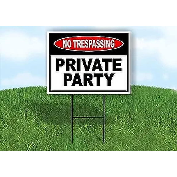 Work House Signs Single Sided Sign NO TRESPASSING Private Party Yard Sign Road Sign with Stand