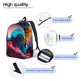 thumbnail image 3 of Balery Colorful Surreal Landscape Mochila Clásica Impresa Básica para Viaje, Mochila Escolar Resistente al Agua, Mochila de Lona con Correas Ajustables-Small, 3 of 5