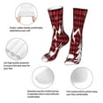 thumbnail image 3 of Xecao Christmas Buffalo Plaid Print Fashion No Heel Casual Crew Socks Cushioned Breathable for Men Women - Moisture wicking,Not easy to fade Suitable for daily, 3 of 7
