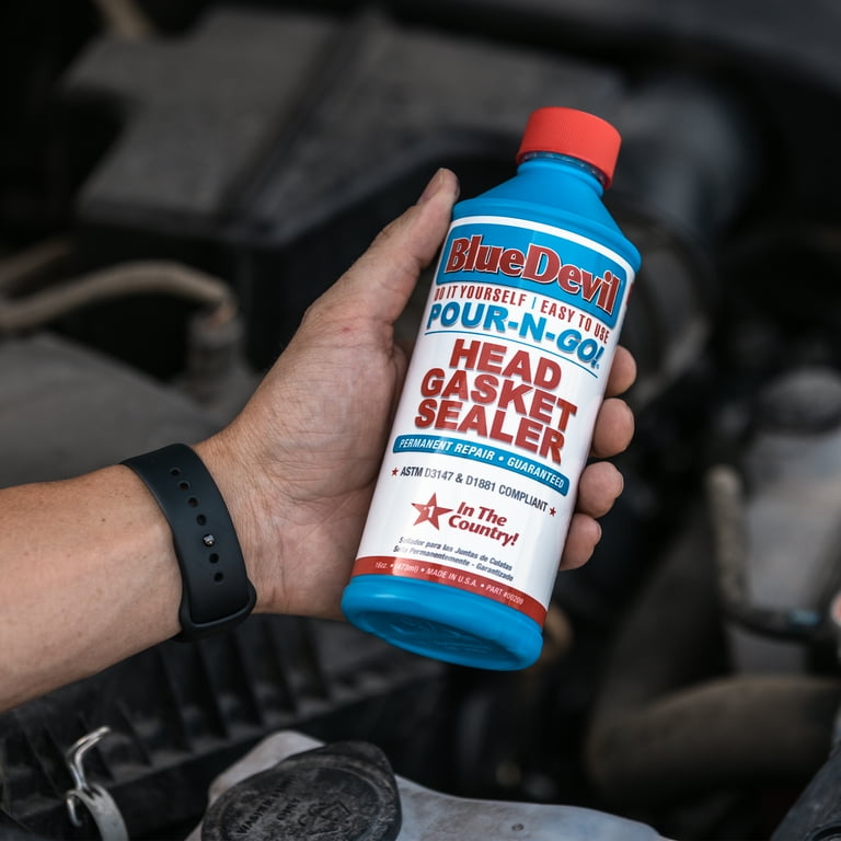 Guaranteed gasket repair in a bottle 